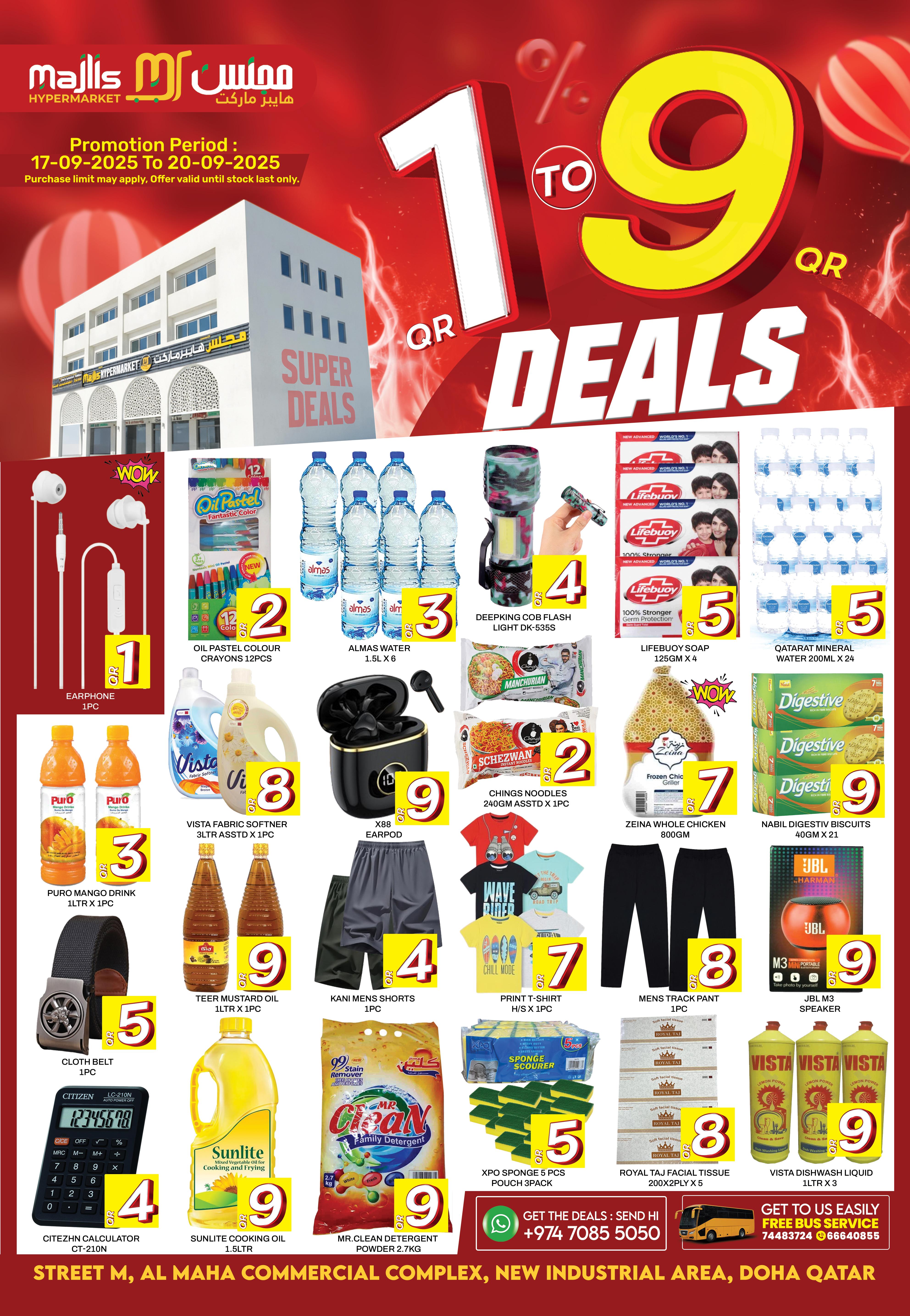 1 to 9 Dealas